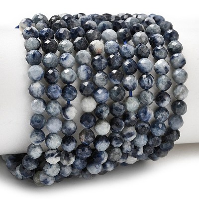 Natural Sapphire Beads Strands G-G343-B05-4mm-1
