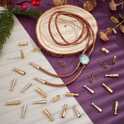 16Pcs Brass Bolo Tie Slide Clasps KK-NB0004-19-1