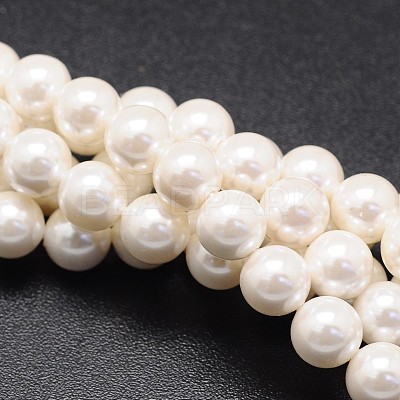 Shell Pearl Beads Strands BSHE-E008-10mm-12-1