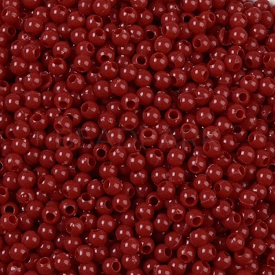 Opaque Acrylic Beads SACR-A007-01B-15-1