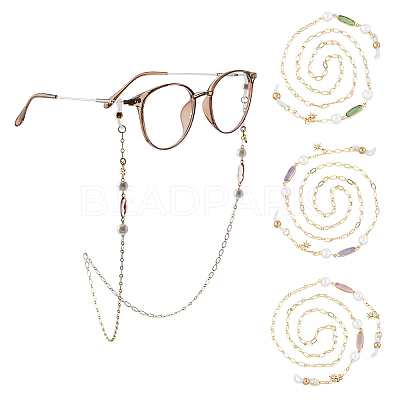 3Pcs Brass Chain for Eyeglasses HJEW-FH00131-1