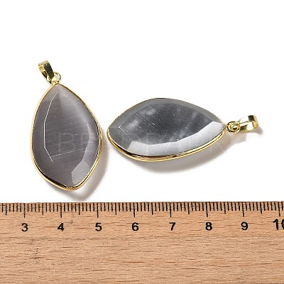 Cat Eye Pendants G-K338-08G-07-1