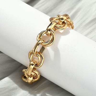 304 Stainless Steel Rolo Chain Bracelets for Women BJEW-S176-01G-A-1