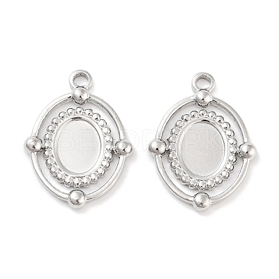 Non-Tarnish 304 Stainless Steel Pendant Cabochon Settings STAS-P364-07P-1