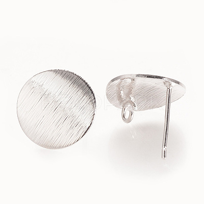 Brass Ear Stud Findings KK-S336-15P-1