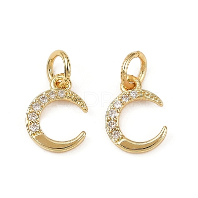 Brass Micro Pave Cubic Zirconia Pendants KK-R230-01G-1