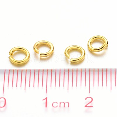 Golden Color Brass Open Jump Rings X-JRC5MM-G-1