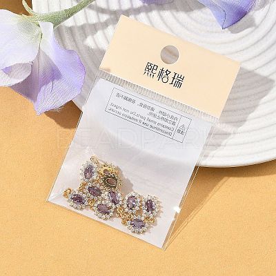 SHEGRACE Brass Micro Pave Cubic Zirconia Pendants XGRQ2O119-446E-G-1