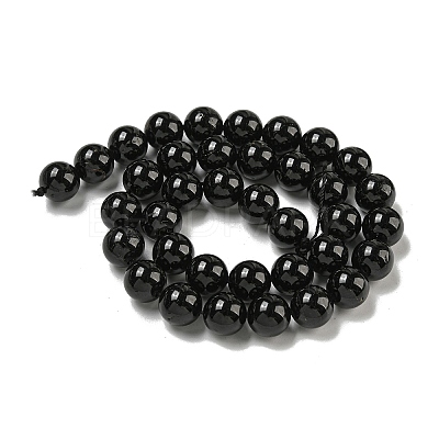 Natural Black Tourmaline Beads Strands G-G763-01-10mm-AB-1