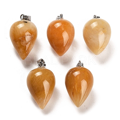 Natural Topaz Jade Pendants G-M424-02P-02-1