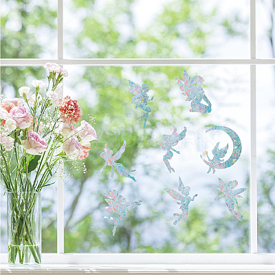 Waterproof PVC Colored Laser Stained Window Film Adhesive Stickers DIY-WH0256-023-1