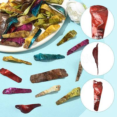 50Pcs Spray Painted Natural Akoya Shell Big Pendants BSHE-FS0001-15-1