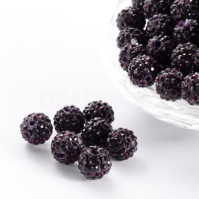 Pave Disco Ball Beads RB-A130-10mm-12-1