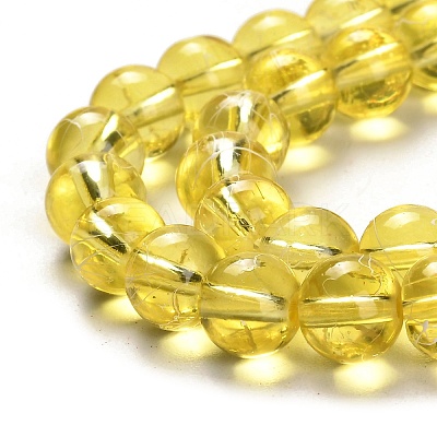 Drawbench Transparent Glass Beads Strands GLAD-Q012-8mm-06-1