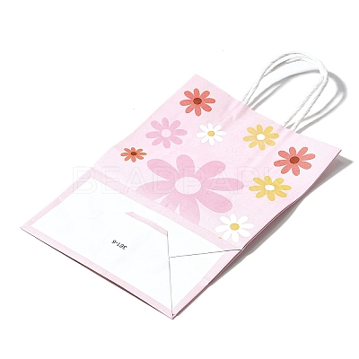 Rectangle with Sunflower Pattern Paper Gift Bags LS-CARB-L012-01E-1