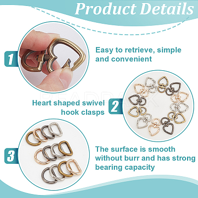 24Pcs 8 Styles Iron D Ring DIY-PH0028-85-1