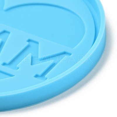 DIY Mother's Day Theme Flat Round Pendant Silicone Molds LS-SIMO-H010-02B-1