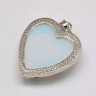 Heart Opalite Pendants GP356-5-1