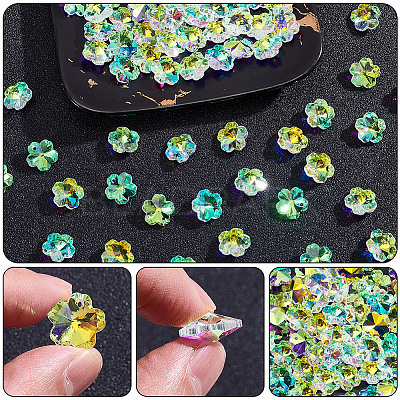100Pcs Glass Pendants GLAA-SP0001-63-1
