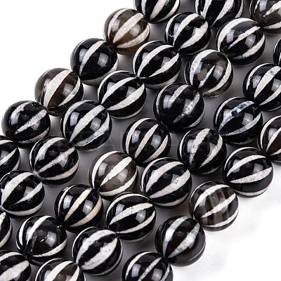 Tibetan Style dZi Beads Strands G-C133-A03-03-1