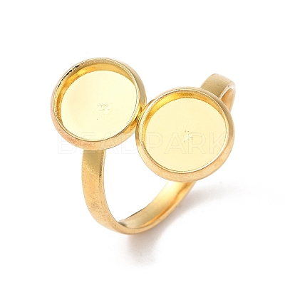 304 Stainless Steel Open Cuff Ring Findings STAS-E124-01G-01-1