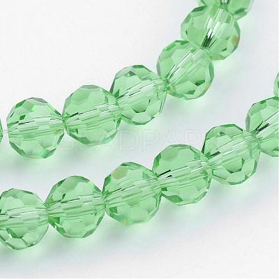 Transparent Glass Bead Strands GLAA-G013-6mm-55-1