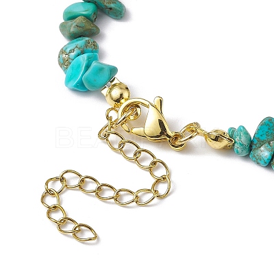 Natural Howlite Chip Beaded Necklace NJEW-JN04616-07-1