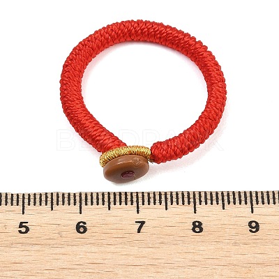 Handwoven Gradient Braided Polyester Cord Pendant Decorations HJEW-F026-01C-1