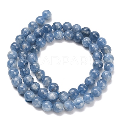 Natural Kyanite Beads Strands G-C259-B01-6mm-01-1