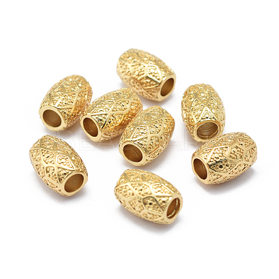 Rack Plating Brass European Beads KK-O125-06G-1
