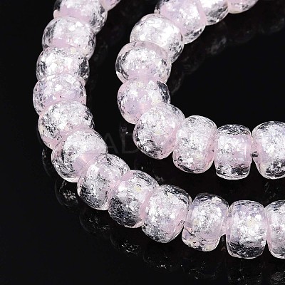 Luminous Handmade Silver Foil Glass Beads Strands FOIL-N029-02B-02-1