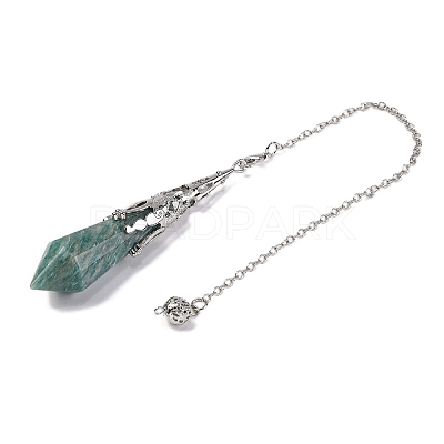Natural Amazonite Pointed Dowsing Pendulum Big Pendants G-H285-06P-A31-1