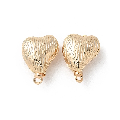 Brass Heart Box Clasps KK-U052-29G-1