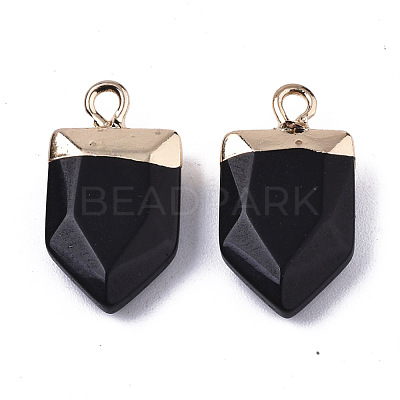 Natural White Jade Pointed Pendants G-N326-34A-1