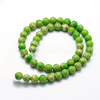 Synthetic Imperial Jasper Beads Strands G-I199-35-8mm-C-1