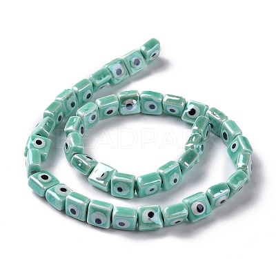 Handmade Porcelain Ceramic Beads Strands LAMP-B021-06I-1