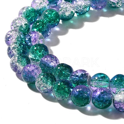 Crackle Glass Beads Strands CCG-C002-8mm-03-1