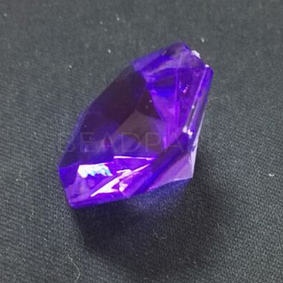 Acrylic Rhinestone Pointed Back Cabochons LS-GACR-WH0001-01E-1