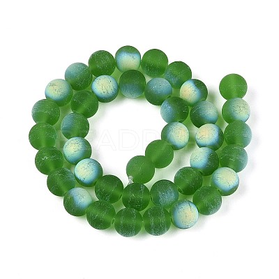 Frosted Transparent Glass Beads Strands LS-GLAA-T032-T10mm-MBB07-1