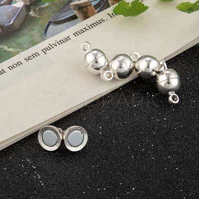 Brass Magnetic Clasps with Loops MC019-S-1