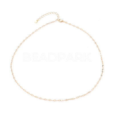 Brass Dapped Cable Chain Necklaces NJEW-JN03160-1