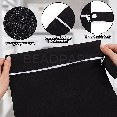 2Pcs 2 Colors Polyester Zipper Bags ABAG-CN0001-12-1