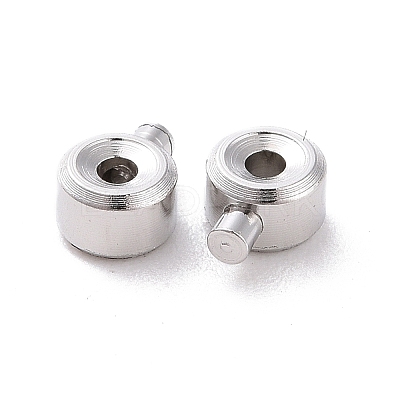 Anti-Tarnish Rhodium Plated 925 Sterling Silver Crimp Beads STER-D035-01P-1