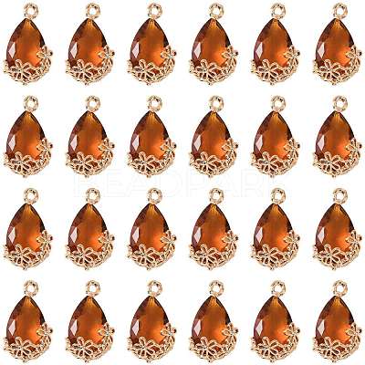 Transparent Glass Pendants GLAA-FZ0001-02H-1