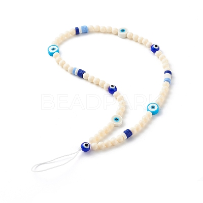 Plastic Beads Mobile Straps HJEW-JM00567-1