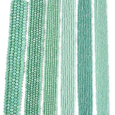 Electroplate Glass Beads Strands EGLA-A044-P4mm-B14-1