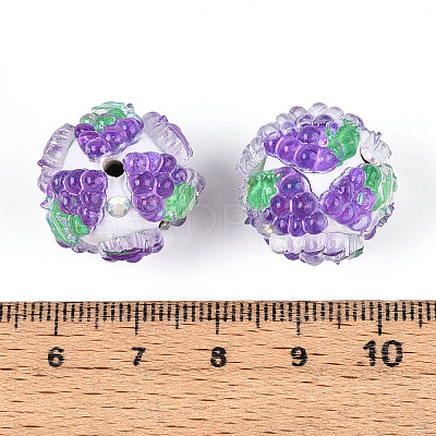Fruit Round Resin Beads RESI-T059-03M-1