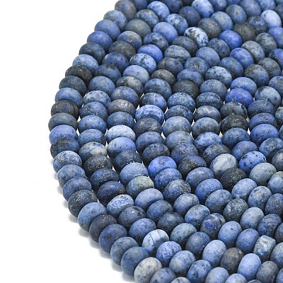 Natural Dumortierite Beads Strands G-P575-A03-6x4mm-1