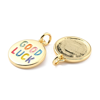 Brass Enamel Pendants X-KK-K250-25G-1