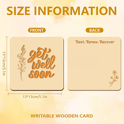 Wooden Commemorative Cards WOOD-WH0040-006-1